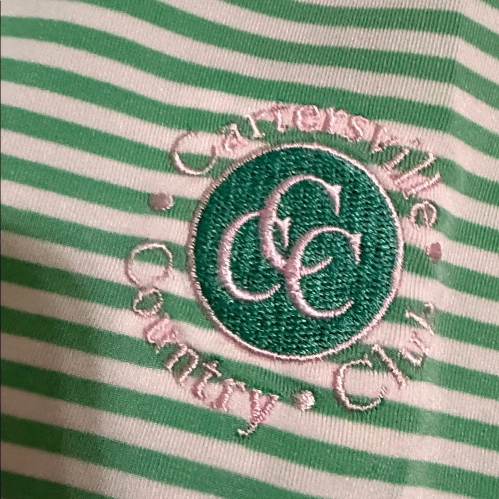 RLX Ralf Lauren Green Striped Men's Polo Shirt L golf perfect casual vacation